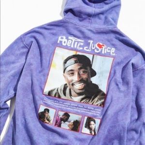Poetic Justice Mineralized Hoodie Sweatshirt In Lavender